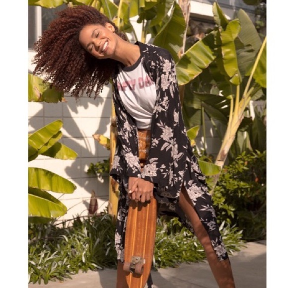 Spiritual Gangster Other - SPIRITUAL GANGSTER Maya Floral Print Robe Kimono